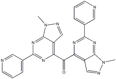3-Pyridyl(1-methyl-1H-pyrazolo[3,4-d]pyrimidin-4-yl) ketone 구조식 이미지