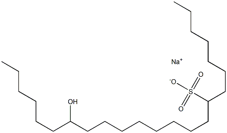 17-Hydroxytricosane-8-sulfonic acid sodium salt 구조식 이미지