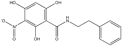 2,4,6-Trihydroxy-3-nitro-N-(2-phenylethyl)benzamide Structure