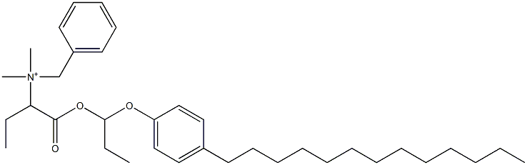 N,N-Dimethyl-N-benzyl-N-[1-[[1-(4-tridecylphenyloxy)propyl]oxycarbonyl]propyl]aminium 구조식 이미지