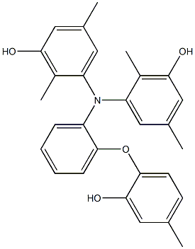 N,N-Bis(3-hydroxy-2,5-dimethylphenyl)-2-(2-hydroxy-4-methylphenoxy)benzenamine 구조식 이미지