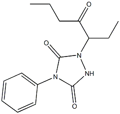 4-Phenyl-1-(1-ethyl-2-oxopentyl)-1,2,4-triazolidine-3,5-dione 구조식 이미지