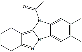 4-Acetyl-2,3-tetramethylene-6,7-dimethyl-4H-pyrazolo[1,5-a]benzimidazole 구조식 이미지