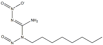 2-Nitro-1-nitroso-1-octylguanidine 구조식 이미지