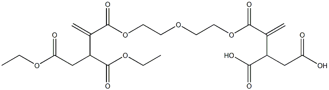 3,3'-[Oxybisethylenebis(oxycarbonyl)]bis(3-butene-1,2-dicarboxylic acid diethyl) ester Structure