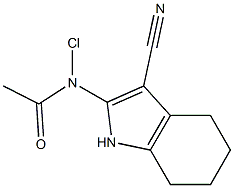 2-(Chloroacetylamino)-4,5,6,7-tetrahydro-1H-indole-3-carbonitrile 구조식 이미지