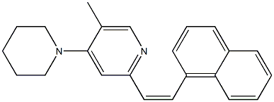 2-[(Z)-2-(1-Naphtyl)ethenyl]-4-piperidino-5-methylpyridine 구조식 이미지