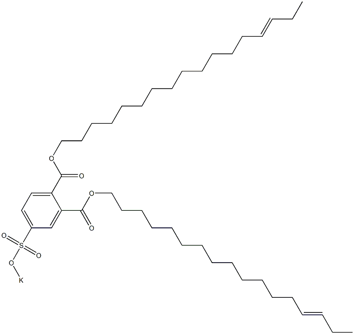 4-(Potassiosulfo)phthalic acid di(14-heptadecenyl) ester 구조식 이미지