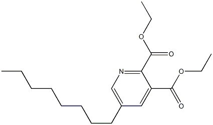 5-Octylpyridine-2,3-dicarboxylic acid diethyl ester 구조식 이미지