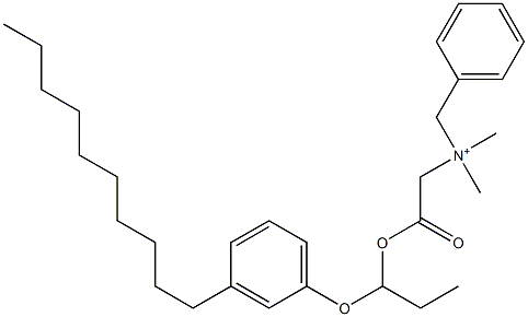 N,N-Dimethyl-N-benzyl-N-[[[1-(3-decylphenyloxy)propyl]oxycarbonyl]methyl]aminium 구조식 이미지