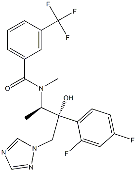 N-[(1R,2R)-2-(2,4-Difluorophenyl)-2-hydroxy-1-methyl-3-(1H-1,2,4-triazol-1-yl)propyl]-N-methyl-3-(trifluoromethyl)benzamide Structure