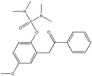 Bis(dimethylamino)[2-(phenylcarbonylmethyl)-4-methoxyphenoxy]phosphine oxide Structure