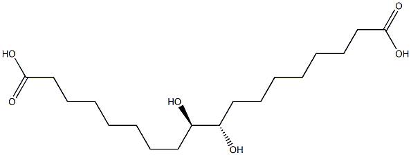 (9S,10R)-9,10-Dihydroxyoctadecanedioic acid 구조식 이미지