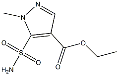 1-Methyl-5-sulfamoyl-1H-pyrazole-4-carboxylic acid ethyl ester Structure