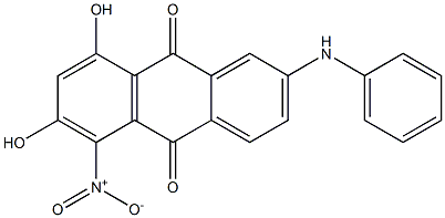 2-Anilino-6,8-dihydroxy-5-nitroanthraquinone 구조식 이미지