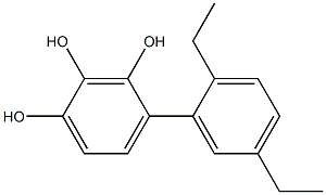 4-(2,5-Diethylphenyl)benzene-1,2,3-triol 구조식 이미지