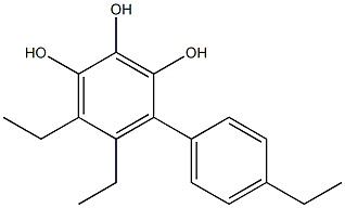 5,6-Diethyl-4-(4-ethylphenyl)benzene-1,2,3-triol 구조식 이미지