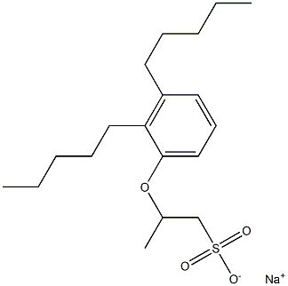 2-(2,3-Dipentylphenoxy)propane-1-sulfonic acid sodium salt Structure