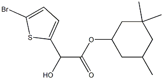 2-(5-Bromo-2-thienyl)glycolic acid 3,3,5-trimethylcyclohexyl ester Structure