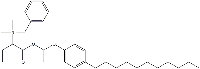 N,N-Dimethyl-N-benzyl-N-[1-[[1-(4-undecylphenyloxy)ethyl]oxycarbonyl]propyl]aminium 구조식 이미지