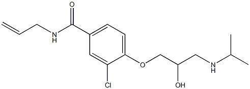 1-[4-[(2-Propenyl)carbamoyl]-2-chlorophenoxy]-3-[isopropylamino]-2-propanol Structure