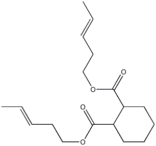 1,2-Cyclohexanedicarboxylic acid bis(3-pentenyl) ester 구조식 이미지