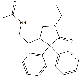 N-[2-(1-Ethyl-2-oxo-3,3-diphenyl-4-pyrrolidinyl)ethyl]acetamide 구조식 이미지