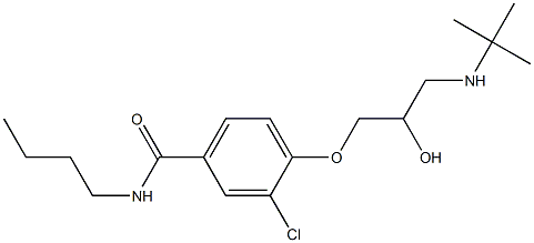 1-[4-[Butylcarbamoyl]-2-chlorophenoxy]-3-[tert-butylamino]-2-propanol Structure