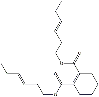 1-Cyclohexene-1,2-dicarboxylic acid bis(3-hexenyl) ester 구조식 이미지