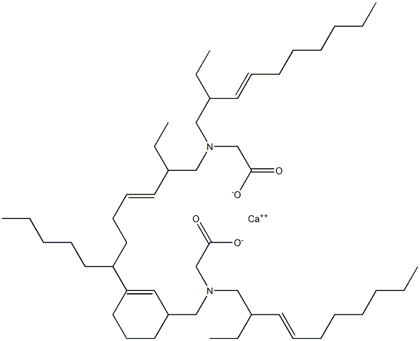 Bis[N,N-bis(2-ethyl-3-decenyl)aminoacetic acid]calcium salt Structure