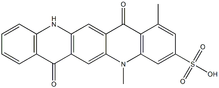 5,7,12,14-Tetrahydro-1,5-dimethyl-7,14-dioxoquino[2,3-b]acridine-3-sulfonic acid Structure