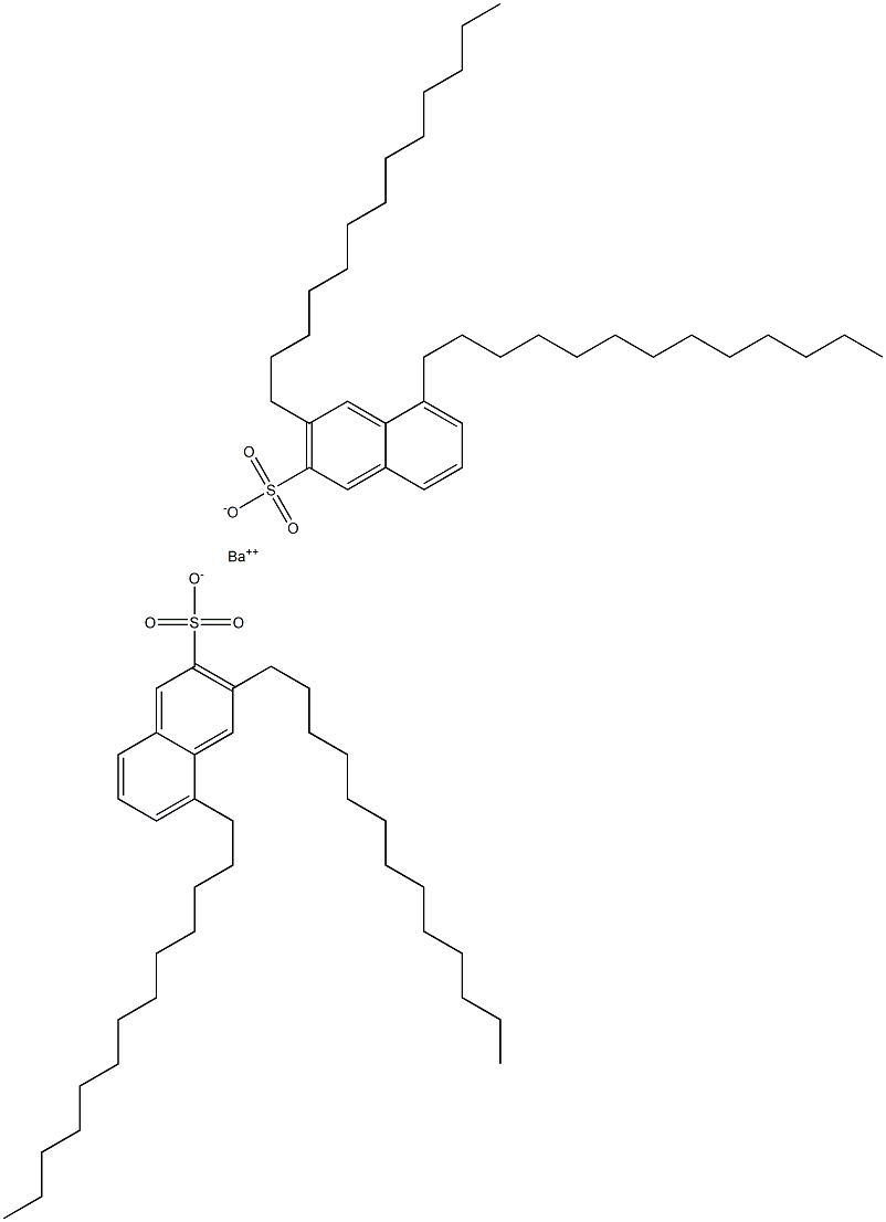 Bis(3,5-ditridecyl-2-naphthalenesulfonic acid)barium salt Structure