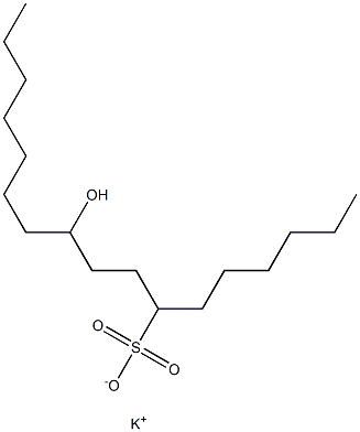 10-Hydroxyheptadecane-7-sulfonic acid potassium salt Structure