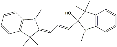 1,3,3-Trimethyl-2-[3-(1,3,3-trimethylindolin-2-ylidene)-1-propenyl]indolin-2-ol Structure