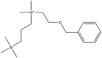 N-(2-Benzoxyethyl)-N,N-dimethyl-3-(trimethylsilyl)-1-propanaminium 구조식 이미지