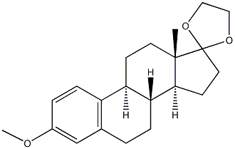 17,17-Ethylenebisoxy-3-methoxy-1,3,5(10)-estratriene 구조식 이미지