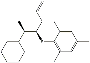 (4R,5R)-4-(2,4,6-Trimethylphenylthio)-5-cyclohexyl-1-hexene Structure
