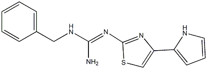 2-[[Amino(benzylamino)methylene]amino]-4-(1H-pyrrol-5-yl)thiazole 구조식 이미지