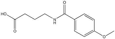 4-(4-Methoxybenzoylamino)butyric acid 구조식 이미지