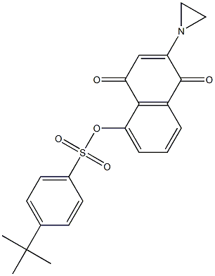 2-(1-Aziridinyl)-5-(4-tert-butylphenylsulfonyloxy)-1,4-naphthoquinone Structure