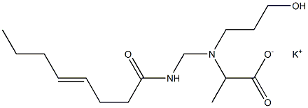 2-[N-(3-Hydroxypropyl)-N-(4-octenoylaminomethyl)amino]propionic acid potassium salt 구조식 이미지