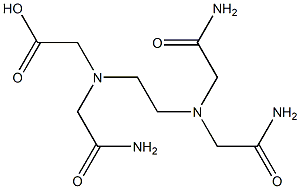 N-[2-[Bis(carbamoylmethyl)amino]ethyl]-N-(carbamoylmethyl)glycine 구조식 이미지