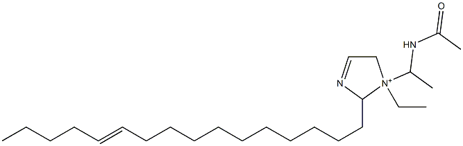 1-[1-(Acetylamino)ethyl]-1-ethyl-2-(11-hexadecenyl)-3-imidazoline-1-ium 구조식 이미지