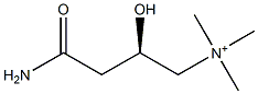 N-[(R)-3-Carbamoyl-2-hydroxypropyl]trimethylaminium Structure