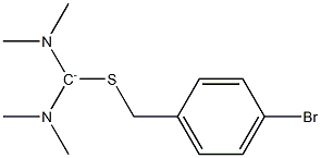 Bis(dimethylamino)[(4-bromophenylmethyl)thio]methylium 구조식 이미지