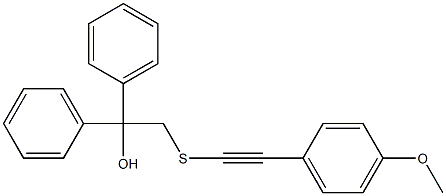 1,1-Diphenyl-2-[[(4-methoxyphenyl)ethynyl]thio]ethanol Structure