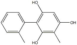 2-Methyl-4-(2-methylphenyl)benzene-1,3,5-triol Structure