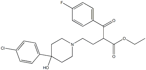 4-[4-(p-Chlorophenyl)-4-hydroxypiperidino]-2-(p-fluorobenzoyl)butyric acid ethyl ester 구조식 이미지