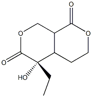 (5S)-5-Ethyl-5-hydroxyhexahydro-1H,6H-pyrano[3,4-c]pyran-1,6-dione 구조식 이미지