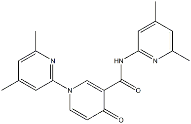 1,N-Bis(4,6-dimethyl-2-pyridinyl)-1,4-dihydro-4-oxopyridine-3-carboxamide Structure